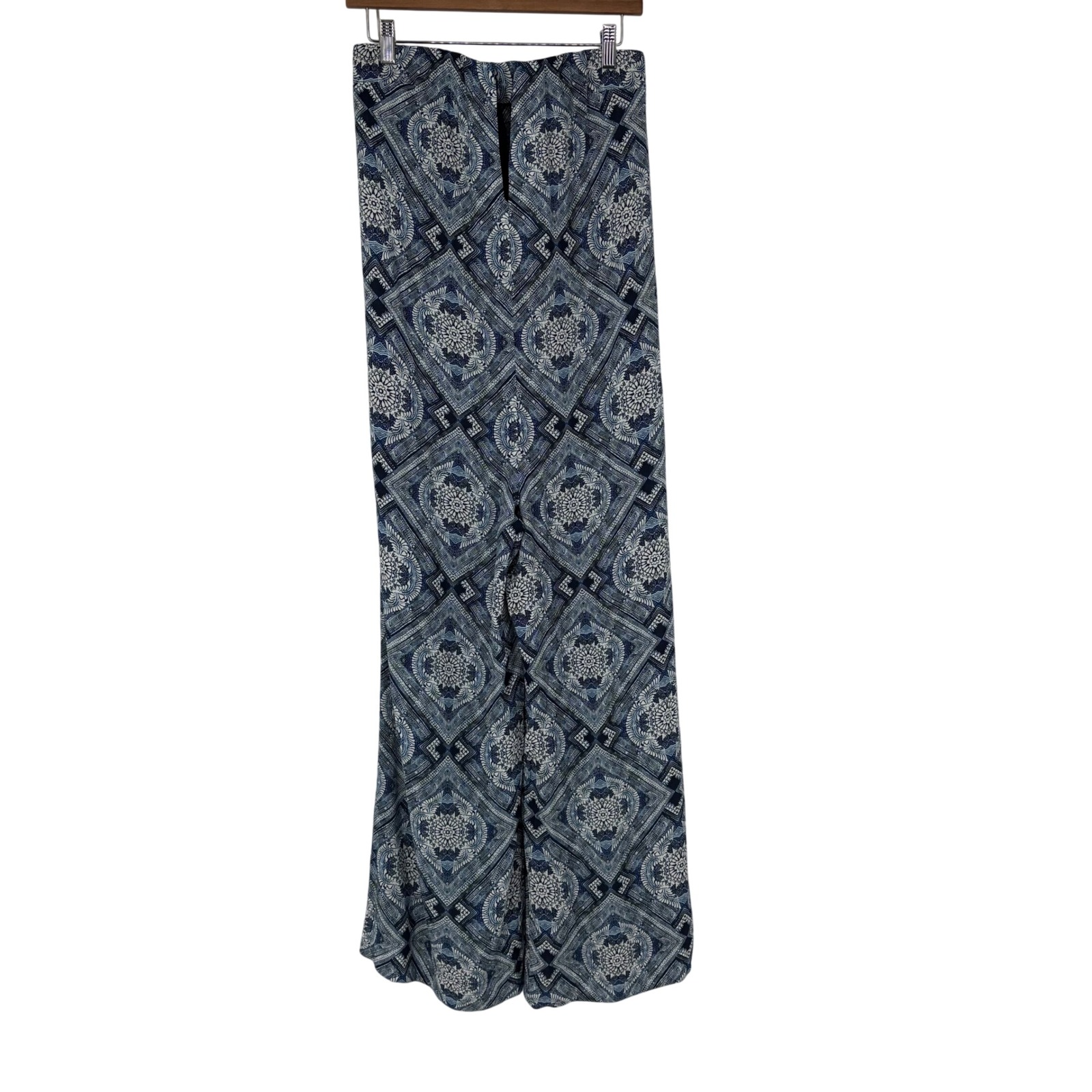 Zimmermann Riot Mosaic Cut Out Jumpsuit Size 0 Blue Strapless Wide Leg Boho Chic